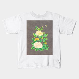 Minhwa: Chrysanthemum and Bumblebee E Type Kids T-Shirt